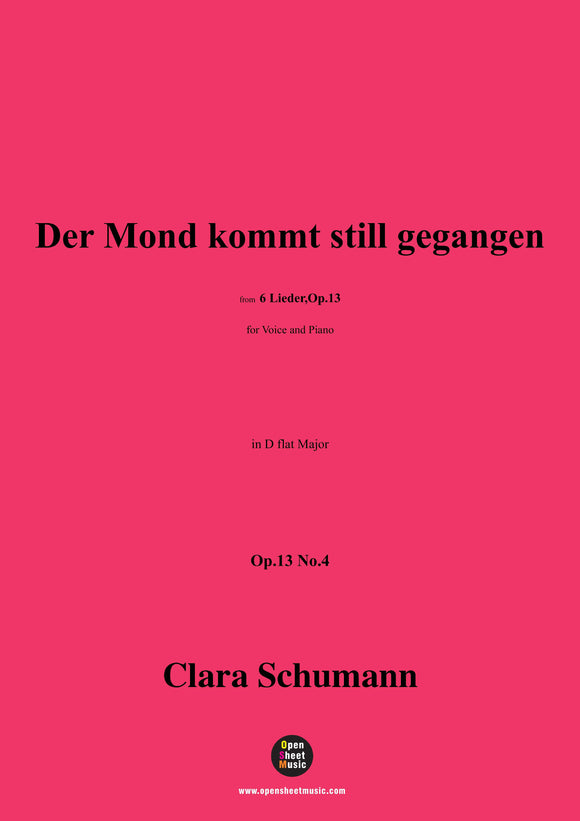 Clara Schumann-Der Mond kommt still gegangen