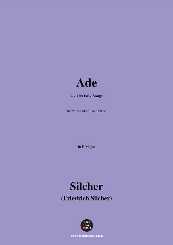 Silcher-Ade(Ade,es muβ geschieden sein)