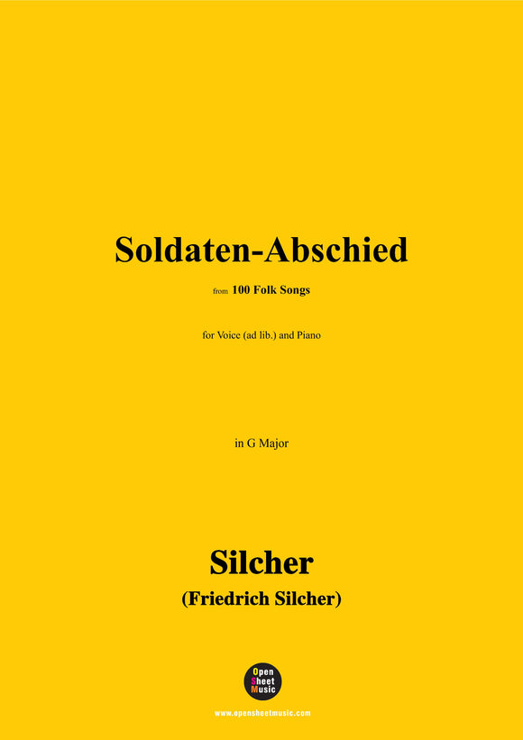 Silcher-Soldaten-Abschied(Heute scheid' ich)