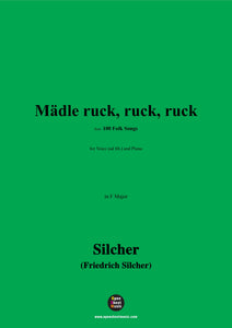 Silcher-Mädle ruck,ruck,ruck,for Voice(ad lib.) and Piano