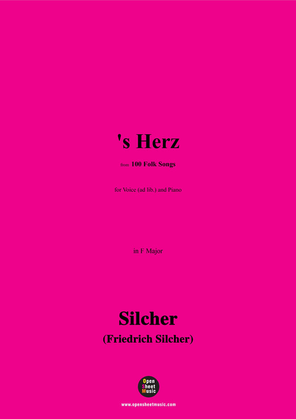 Silcher-'s Herz(Maidle,laβder was verzähle)