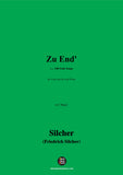 Silcher-Zu End'(Mir ist's zu wohl ergangen)