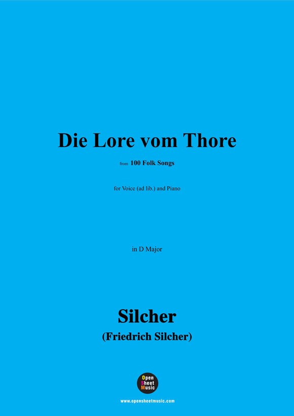 Silcher-Die Lore vom Thore(Von allen den Mädchen,so blink und so blank)