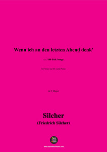 Silcher-Wenn ich an den letzten Abend denk