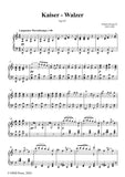 Johann Strauss II-Kaiser-Walzer,Op.437,for Piano
