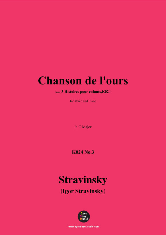 Stravinsky-Chanson de l'ours