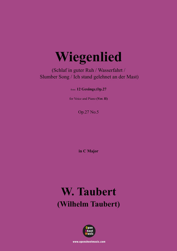 W. Taubert-Wiegenlied,Ver. II