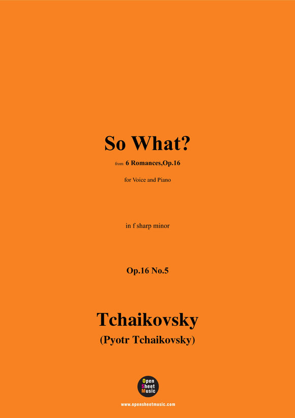 Tchaikovsky-So What?