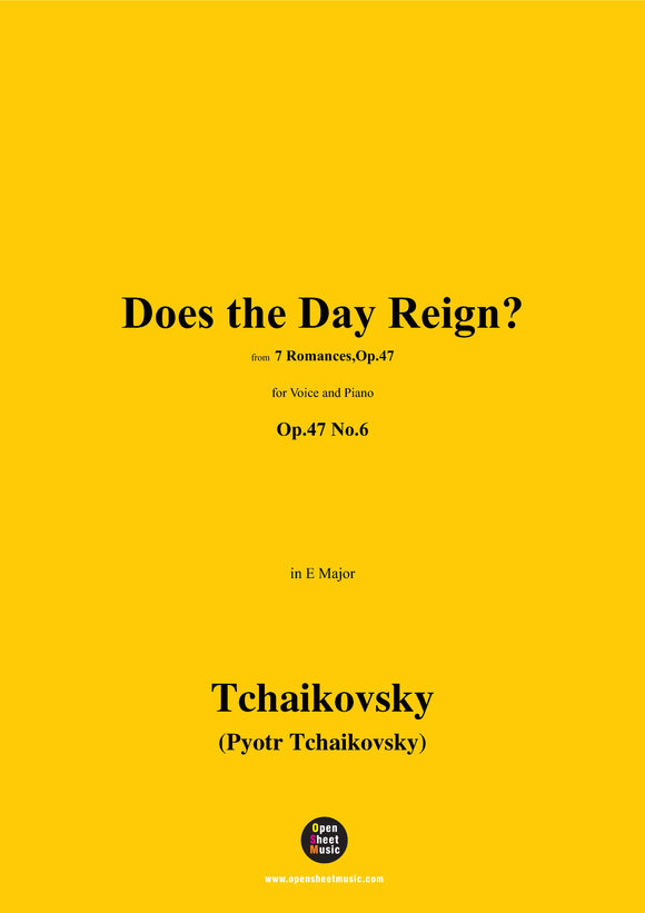 Tchaikovsky-Does the Day Reign?