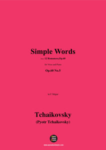 Tchaikovsky-Simple Words