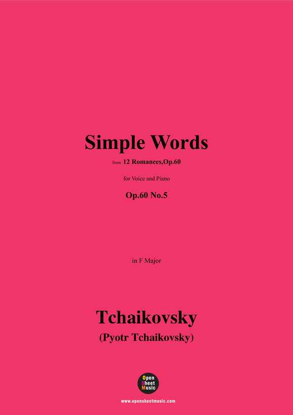 Tchaikovsky-Simple Words