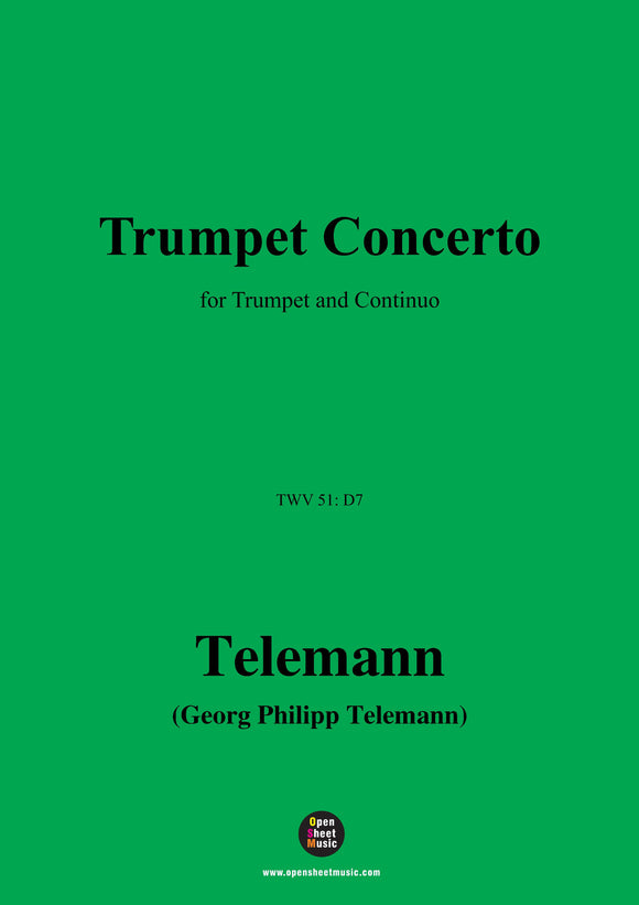 G. P. Telemann-Trumpet Concerto,for Trumpet and Continuo
