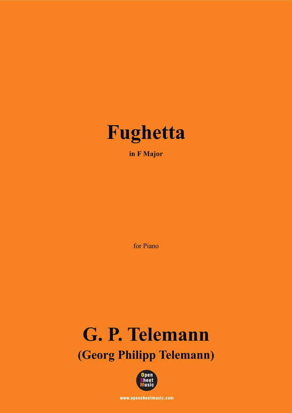 G. P. Telemann-Fughetta,in F Major,for Piano