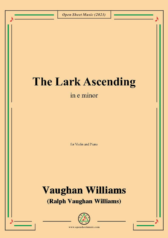 Vaughan Williams-The Lark Ascending
