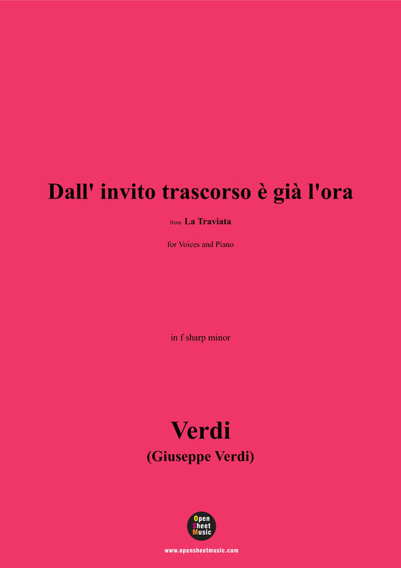 Verdi-Dall' invito trascorso è già l'ora