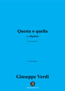 Verdi-Questa o quella