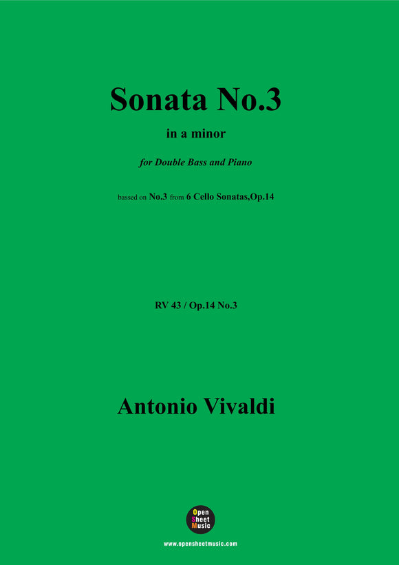 Vivaldi-Sonata No.3,in a minor,Op.14 No.3;RV 43