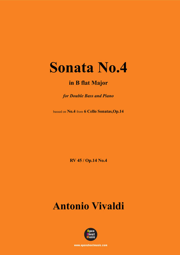 Vivaldi-Sonata No.4,in B flat Major,Op.14 No.4;RV 45