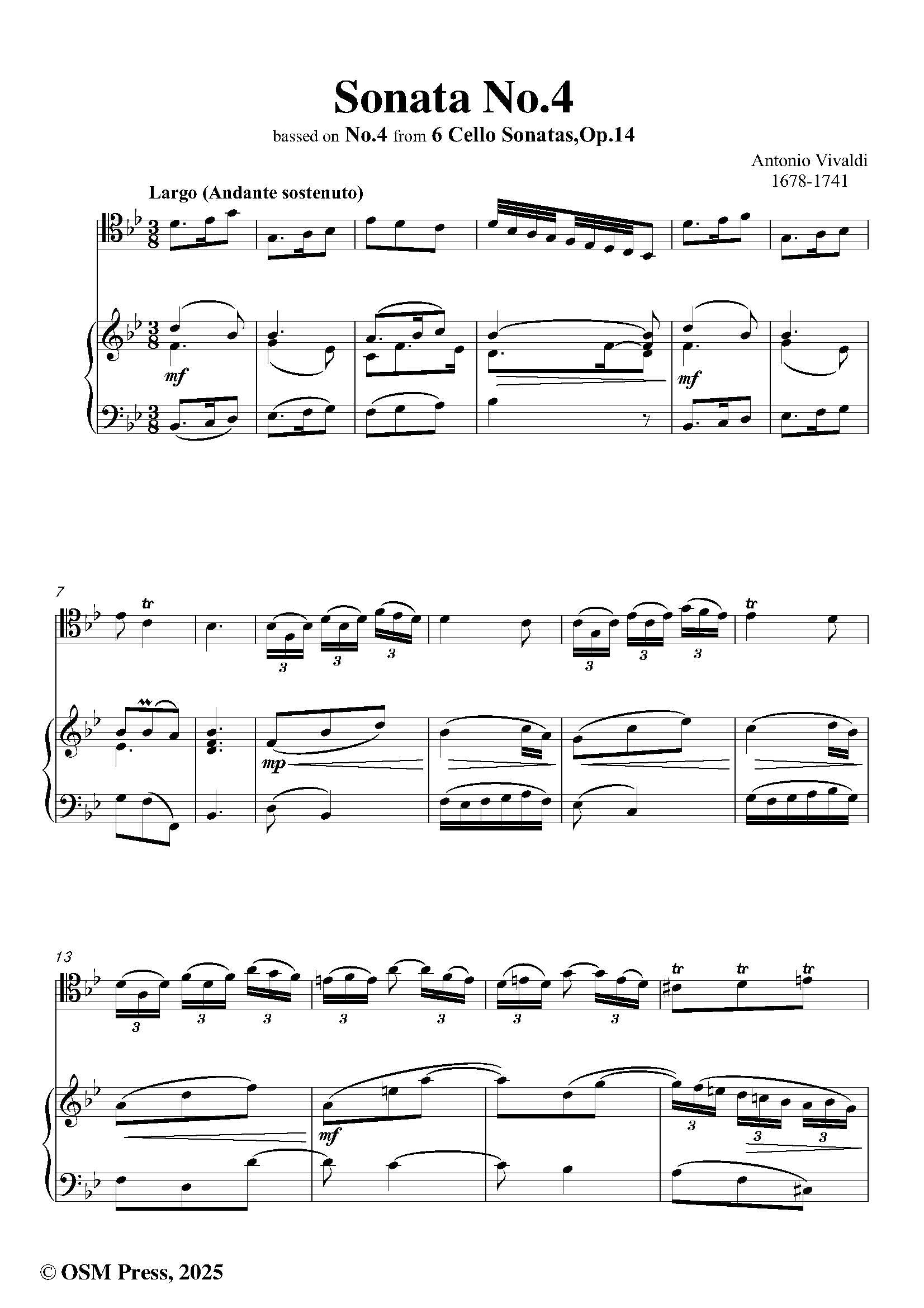 Vivaldi Sonata No.4,in B flat Major,Op.14 No.4;RV 45 – Open