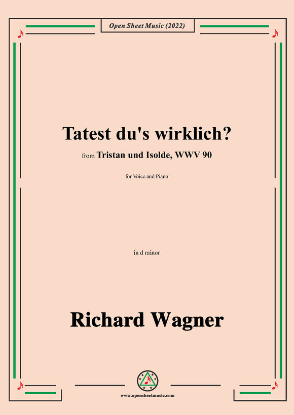 Wagner-Tatest du's wirklich?