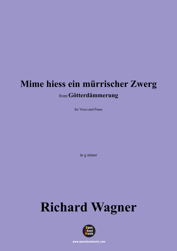 R. Wagner-Mime hiess ein mürrischer Zwerg