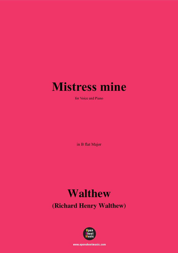 Walthew-Mistress mine