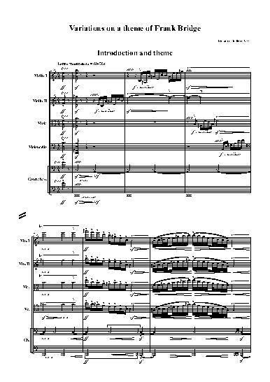 Britten Variations on a Theme of Frank Bridge,Op.10 – Open