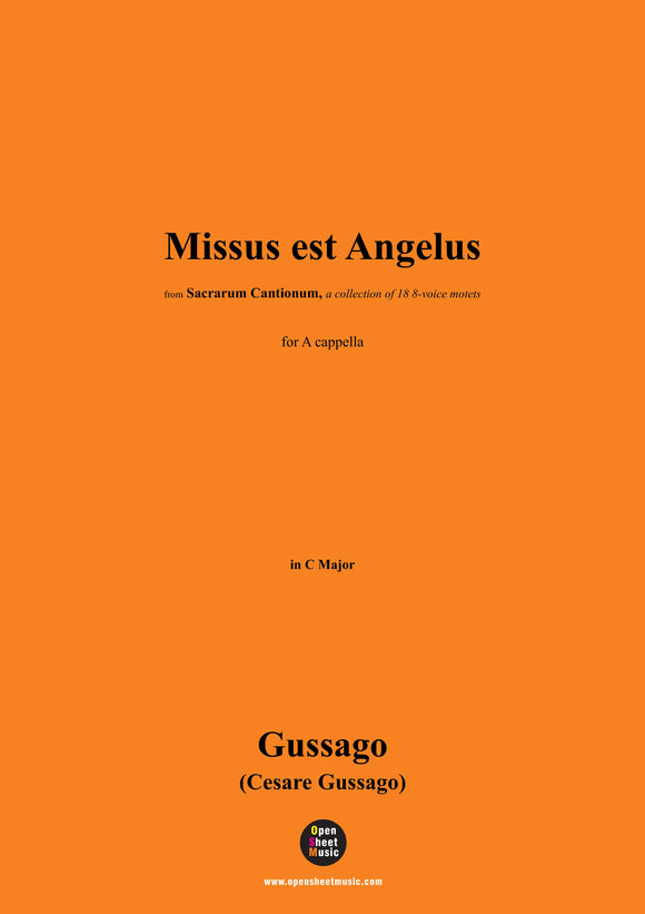Gussago-Missus est Angelus,for A cappella