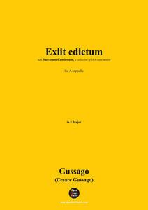 Gussago-Exiit edictum,for A cappella