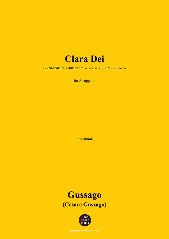 Gussago-Clara Dei,for A cappella