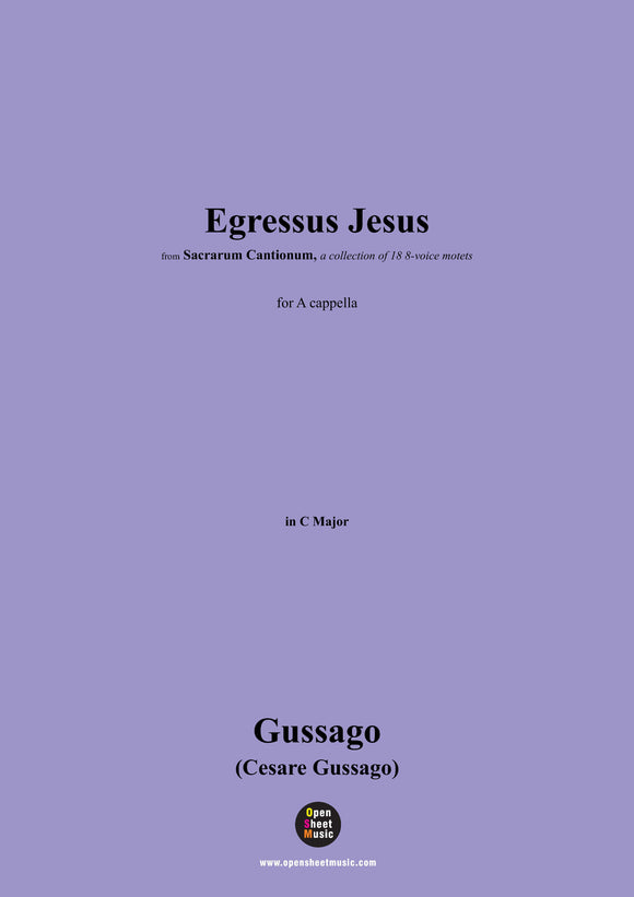 Gussago-Egressus Jesus,for A cappella