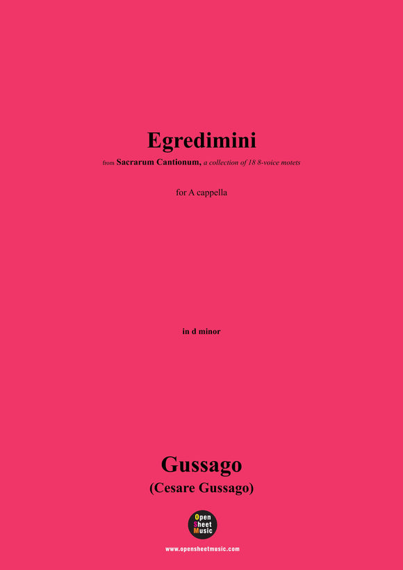 Gussago-Egredimini,for A cappella
