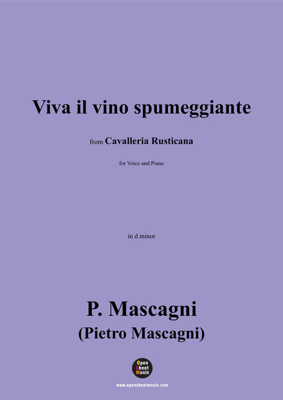 P. Mascagni-Viva il vino spumeggiante