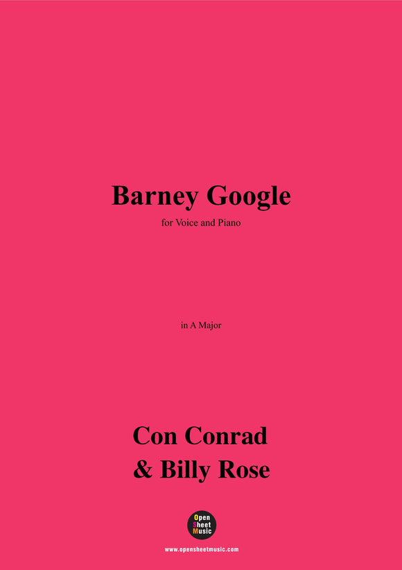 Con Conrad,Billy Rose-Barney Google