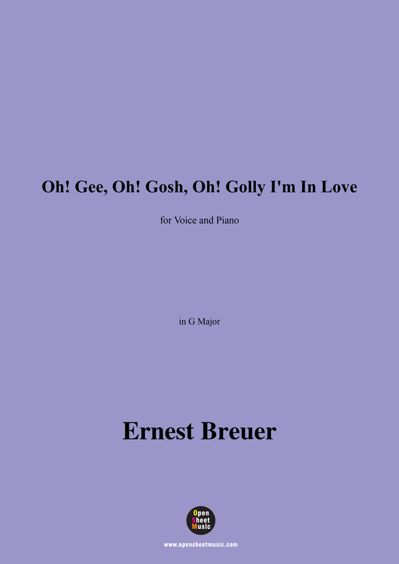Ernest Breuer-Oh!Gee,Oh!Gosh,Oh!Golly I'm In Love