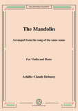Debussy-The Mandolin,for Violin and Piano