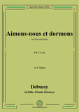 Debussy-Aimons-nous et dormons,in E Major,CD 7;L.16,for Voice and Piano