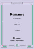 Debussy-Romance,in D Major,CD 56;L.52,for Voice and Piano
