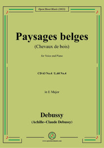 Debussy--Paysages belges(Chevaux de bois),in E Major,for Voice and Piano