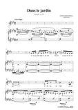 Debussy-Dans le jardin,in E Major,CD 107;L.78,for Voice and Piano