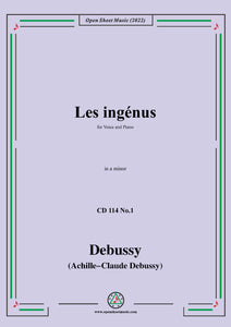 Debussy-Les Ingénus,in a minor,CD 114 No.1;L.114 No.1,for Voice and Piano