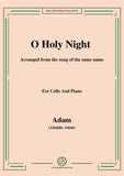 Adam-O Holy night cantique de noel,for Cello and Piano