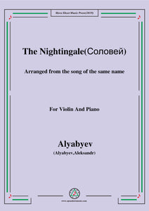 Alyabyev-The Nightingale(Соловей), for Violin and Piano