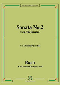 Bach,C.P.E.-Sonata No.2,from 'Six Sonatas',for Clarinet Quintet