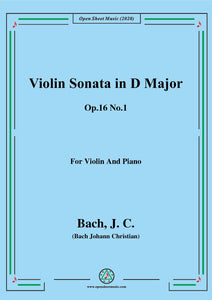 Bach,J.C.-Violin Sonata,Op.16 No.1