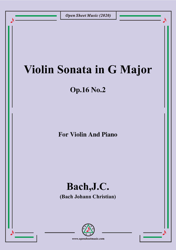 Bach,J.C.-Violin Sonata,Op.16 No.2