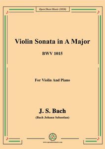 Bach,J.S.-Violin Sonata,in A Major,BWV 1015