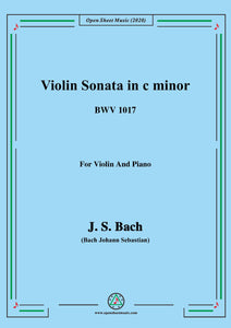 Bach,J.S.-Violin Sonata,in c minor,BWV 1017