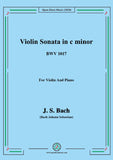 Bach,J.S.-Violin Sonata,in c minor,BWV 1017