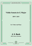 Bach,J.S.-Violin Sonata,in G Major,BWV 1019